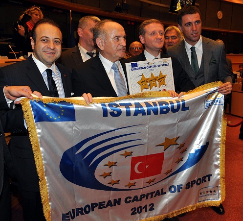 Minister Bağıþ in İstanbul 2012 Capital of Sport Handover Ceremony