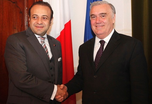 Egemen Bağış and President of the Parliament Michael Frerdo