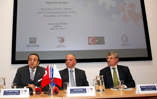 Egemen Bağış at at University of Malta Egemen Bağış at at University of Malta