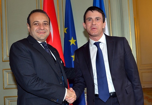 Egemen Bağış and Manuel Valls