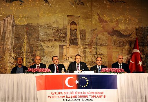 Minister of Justice Sadullah Ergin, Minister of State and Chief Negotiator Egemen Bagis, Minister of Interior Besir Atalay