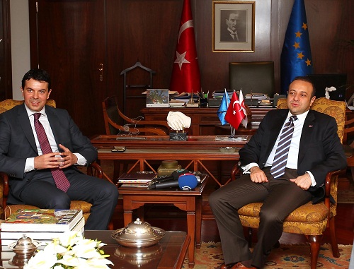 Nikola Poposki and Egemen Bağış Nikola Poposki and Egemen Bağış