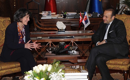 Luisa Bastos de Almeida and Egemen Bağış Luisa Bastos de Almeida and Egemen Bağış